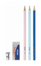 2 Bleistifte Radierer Spitzer