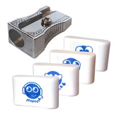 1x Anspitzer + 4x Radiergummi